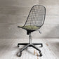 モダニカ MODERNICA ワイヤーチェア Wire Chair ブラックワイヤー ローリングベース キャスター ガス圧式昇降機能 シートパッド付 PVCレザー イームズ ミッドセンチュリー ♪