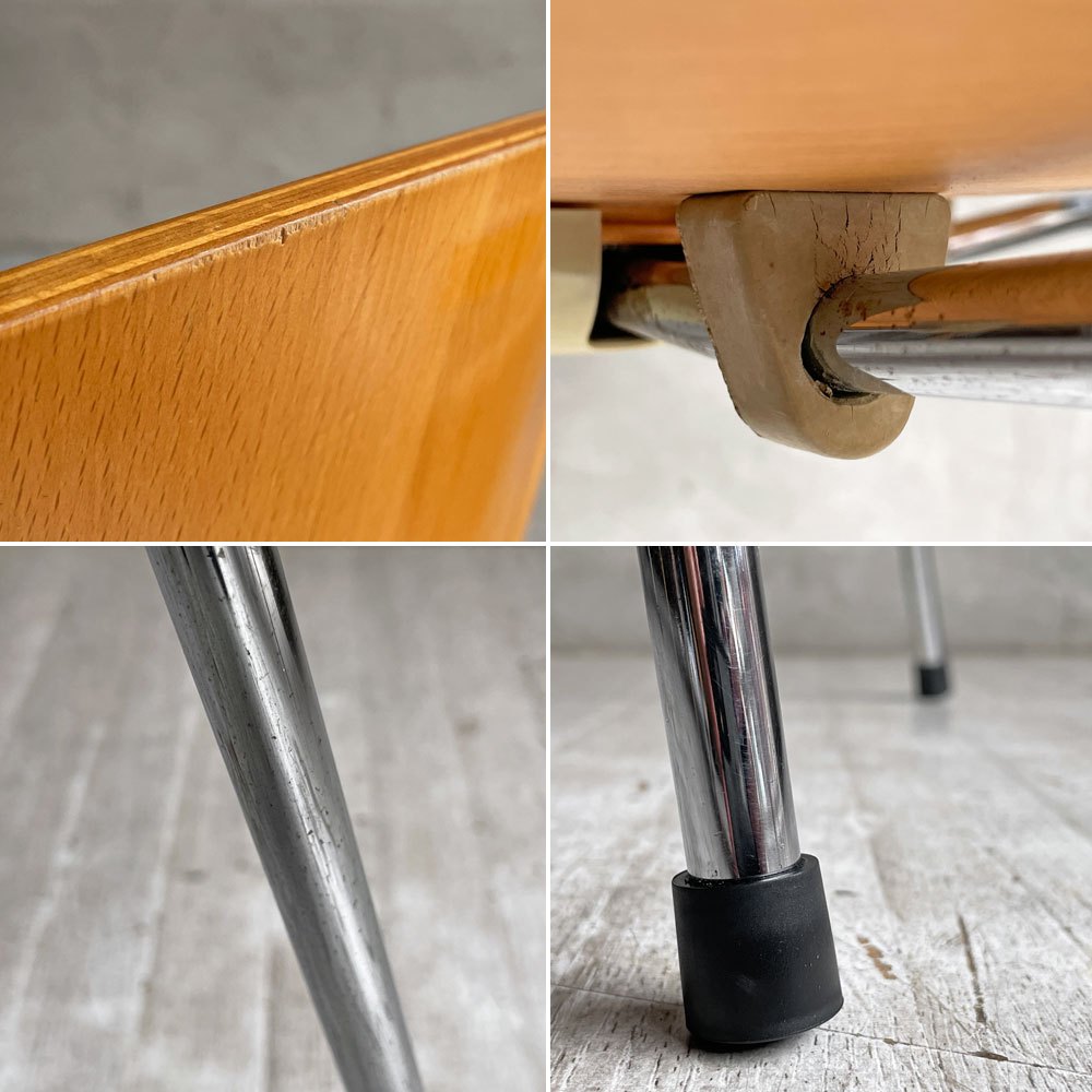 フリッツハンセン Fritz Hansen 3101 アントチェア 4本脚 ナチュラルビーチ材 ラッカー仕上げ アルネ・ヤコブセン 北欧家具 C ♪