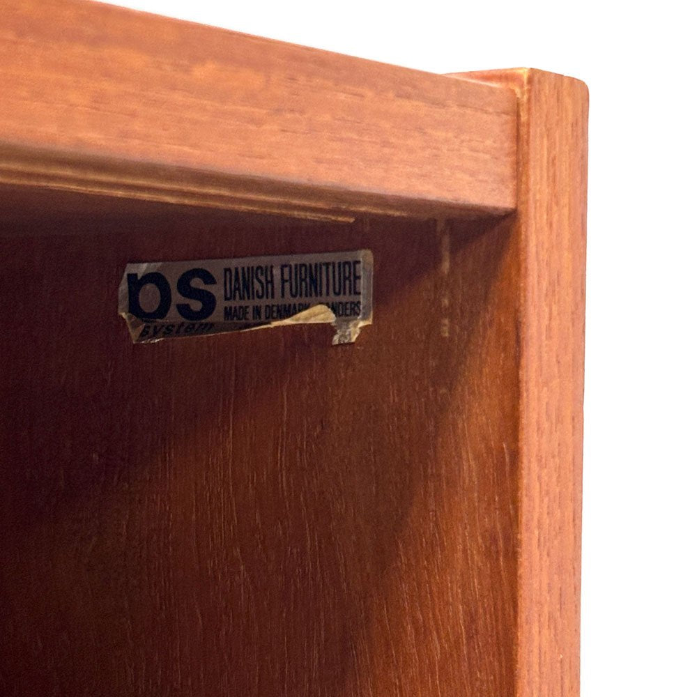 北欧ビンテージ vintage チーク材 サイドボード キャビネット ガラス扉 W80cm レトロデザイン ●