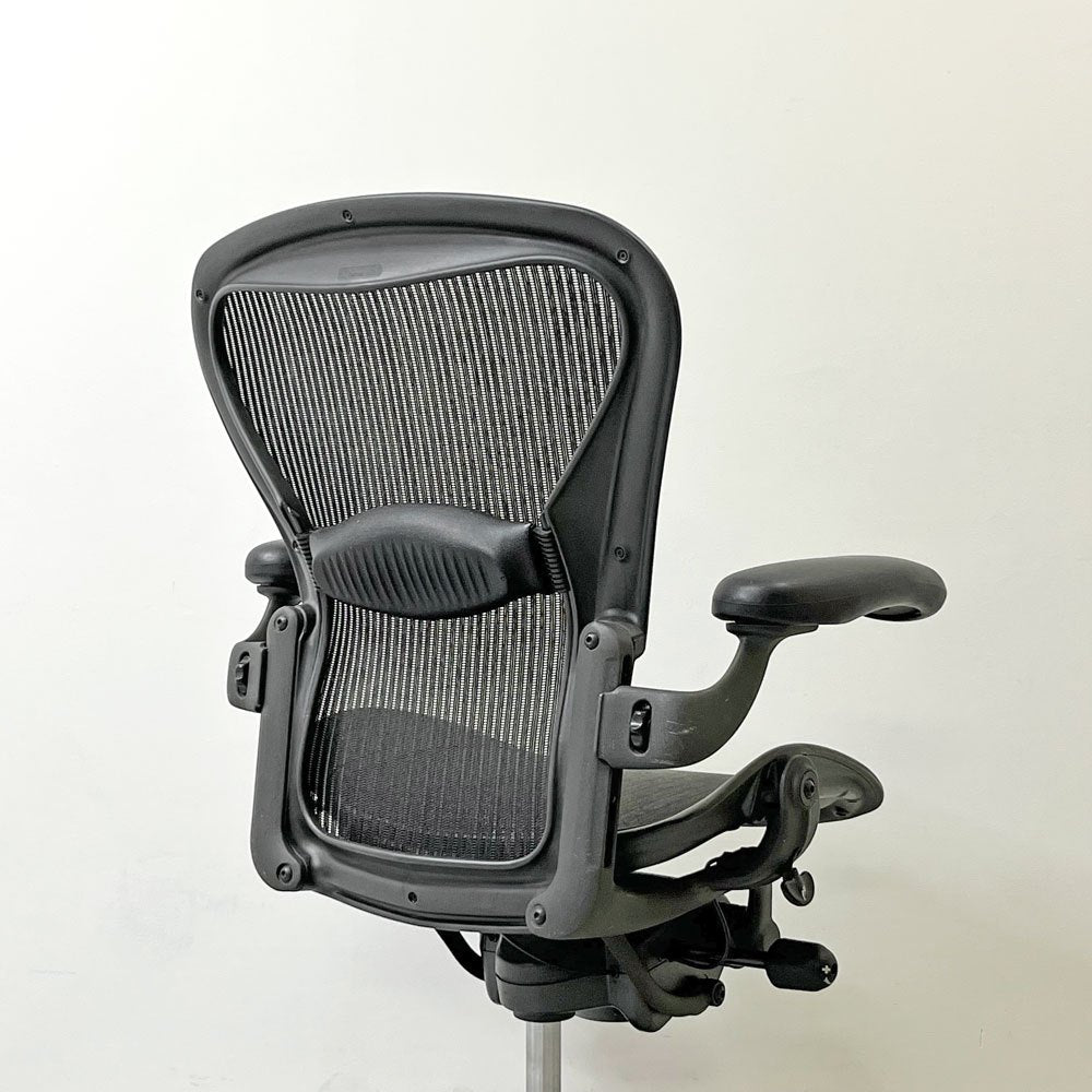 ハーマンミラー Herman Miller アーロンチェア Bサイズ ランバーサポート グラファイトベース ビル・スタンフ ＆ ドン・チャドウィック 現状品 ジャンク品 ●
