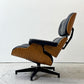 ハーマンミラー Herman Miller イームズラウンジチェア＆オットマン ブラックレザー ウォールナット C&Rイームズ ミッドセンチュリー 2004年製 ●