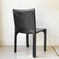 カッシーナ Cassina キャブチェア 412 CAB CHAIR アームレス 本革 ブラック マリオ・ベリーニ MoMA イタリアンモダン 定価￥308,000- ★