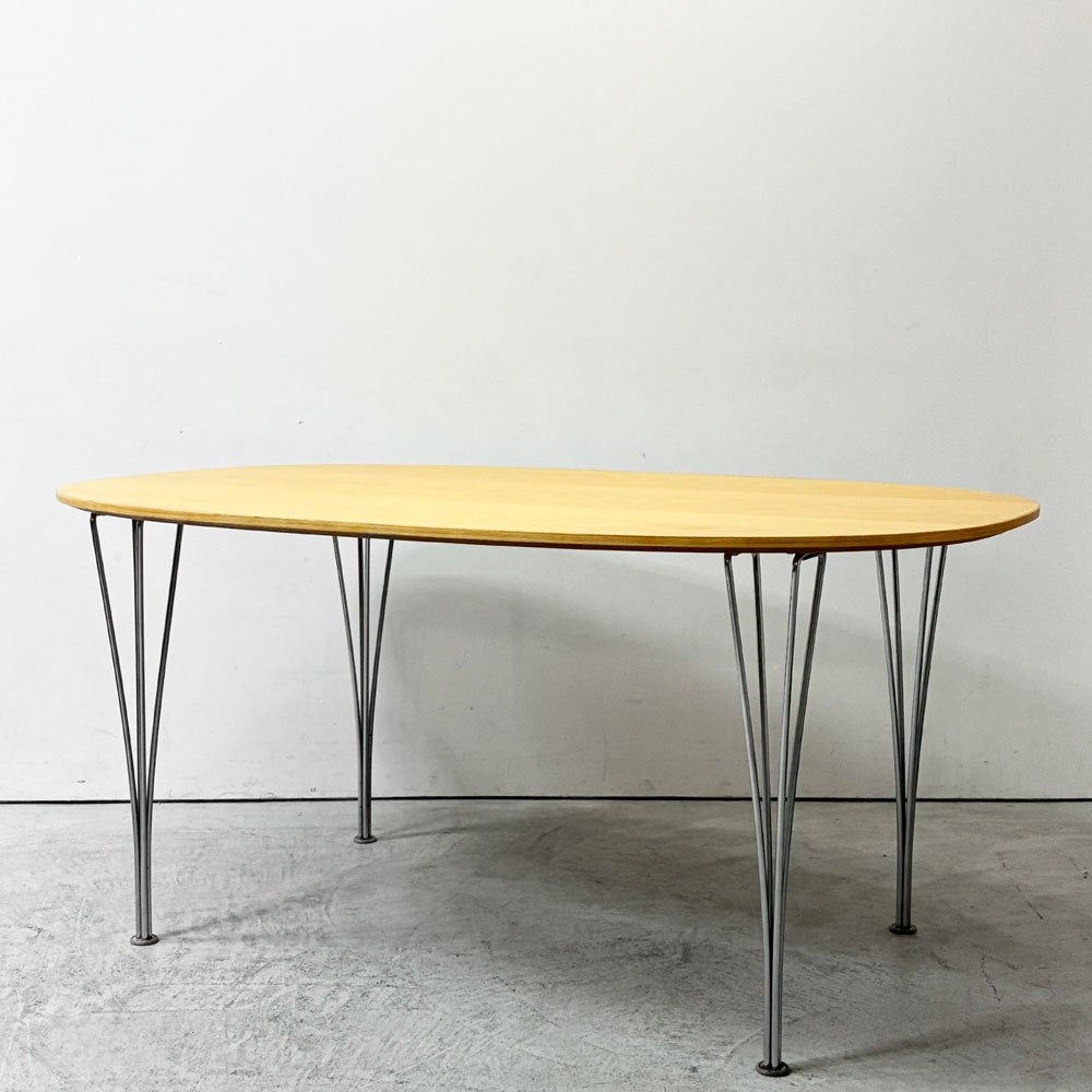 フリッツハンセン Fritz Hansen スーパー楕円 Bテーブル ダイニングテーブル B612 ビーチ材  ナチュラル ピート・ヘイン アルネ・ヤコブセン デンマーク 北欧家具 参考定価￥356,180～ ●