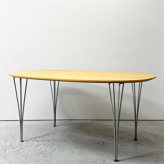 フリッツハンセン Fritz Hansen スーパー楕円 Bテーブル ダイニングテーブル B612 ビーチ材  ナチュラル ピート・ヘイン アルネ・ヤコブセン デンマーク 北欧家具 参考定価￥356,180～ ●