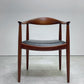 ヨハネスハンセン JOHANNES HANSEN ザ・チェア The Chair JH503 チーク材 本革 ハンス・J・ウェグナー 刻印有 ビンテージ 北欧家具 希少 ラッカー再塗装品 ●