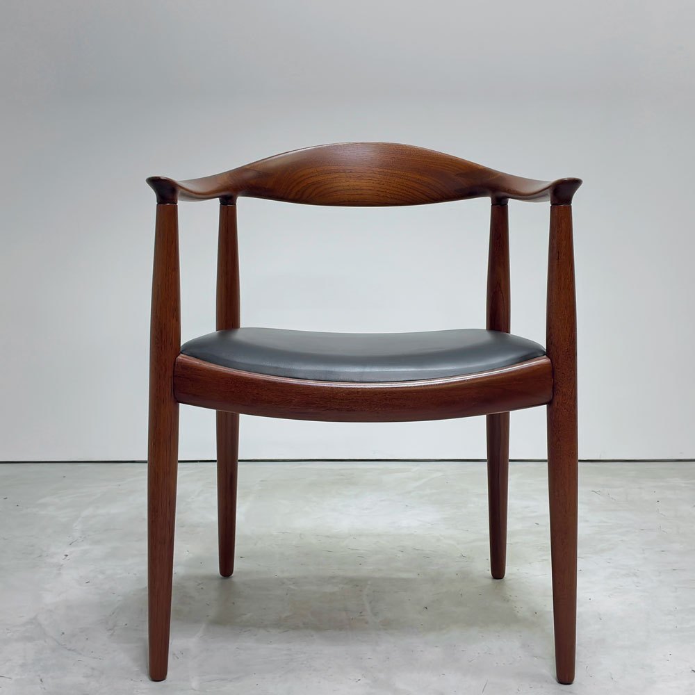 ヨハネスハンセン JOHANNES HANSEN ザ・チェア The Chair JH503 チーク材 本革 ハンス・J・ウェグナー 刻印有 ビンテージ 北欧家具 希少 ラッカー再塗装品 ●
