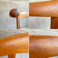 ウッドユウライクカンパニー WOOD YOU LIKE COMPANY アイチェア クッション AI CHAIR ハーフアームチェア チェリー無垢材 ファブリック グリーン 座面張替済 B ♪