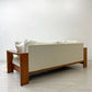 家具蔵 KAGURA モデルノ MODERNO 3Pソファ チェリー無垢材 ファブリック 現状品 ●