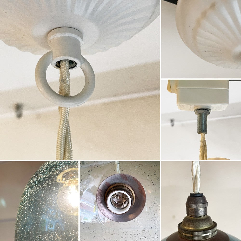 スタジオプレパ Studio Prepa リボーンガラスランプ Reborn glass Lamp ペンダントライト ブルー 再生ガラス  ■