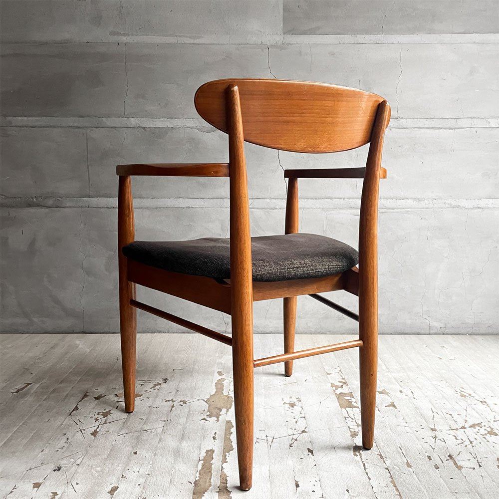 アクメファニチャー ACME Furniture トラッセル アームチェア TRESTLES ARM CHAIR ダイニングチェア ウォールナット ファブリックシート USビンテージスタイル 現状品 ♪