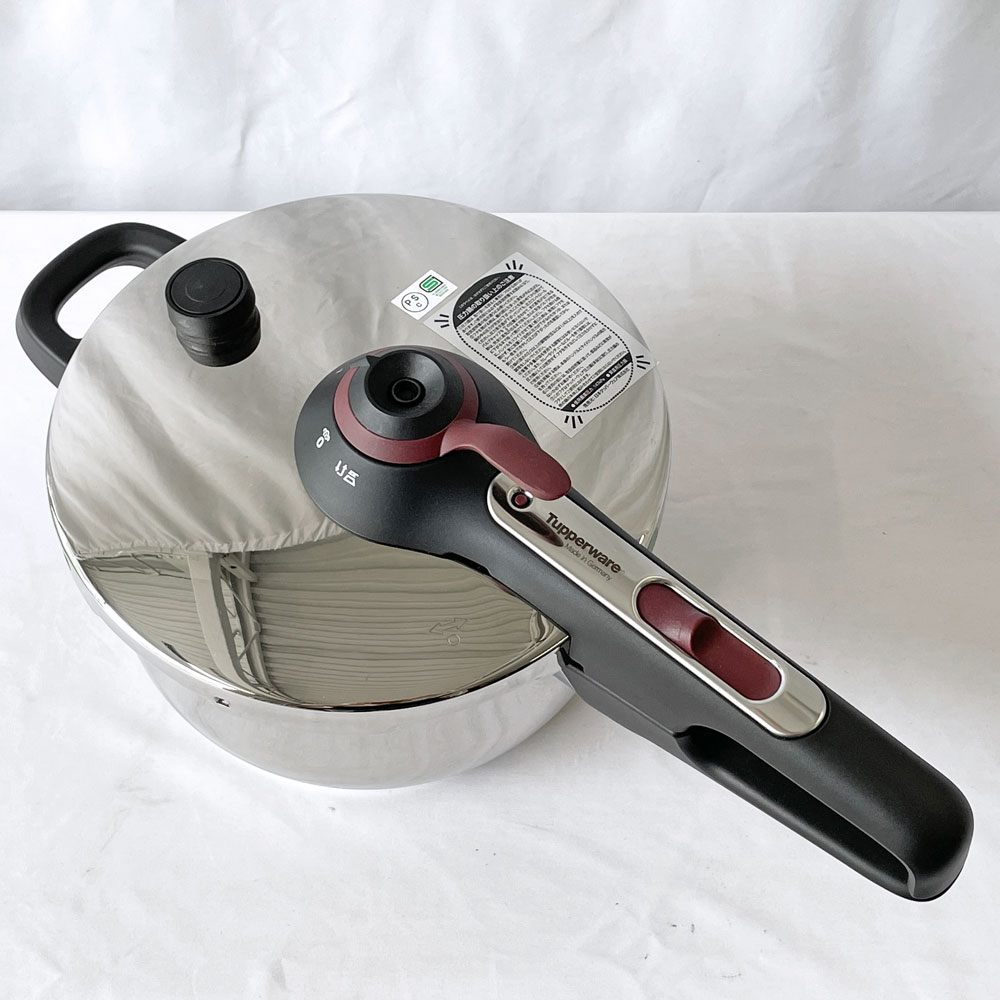 タッパーウェア Tupperware 圧力鍋 Pressure Cooker 4.5L すのこ 三脚付き ステンレス ドイツ製 定価 45,000円 ◇