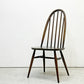 アーコール Ercol クエーカーチェア ダイニングチェア ハイバック オールドコロニアル ブラウン エルム材 × ビーチ材 UKビンテージ 英国家具 A ●