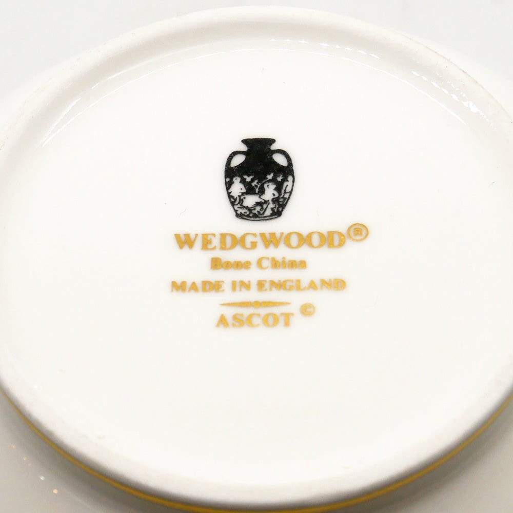 ウェッジウッド WEDGWOOD アスコット Ascot クリーマー 金彩 壺ロゴ 英国 ●