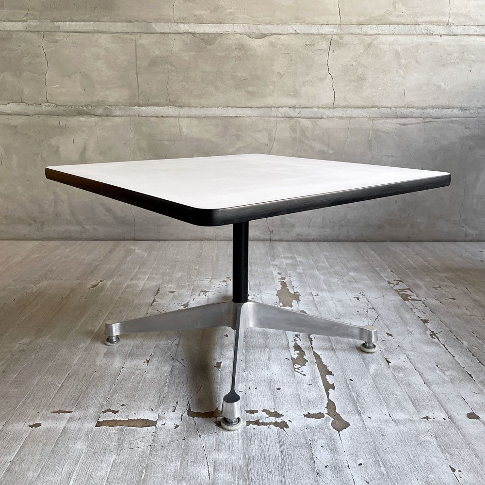 ハーマンミラー Herman Miller ビンテージ コントラクトテーブル スクエア ローテーブル コーヒーテーブル イームズ ミッドセンチュリー W60cm 廃番サイズ ♪
