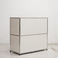 ユーエスエムハラー USMハラー USM Haller モジュラーファニチャー TVボード 1列2段 ドロップダウン x1 ドロワー x1 W77×D37cm ●