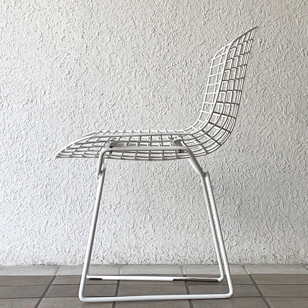 ノル Knoll 420 サイドチェア ワイヤーチェア ホワイト ハリー・ベルトイア Harry Bertoia ミッドセンチュリー 名作椅子 ◇