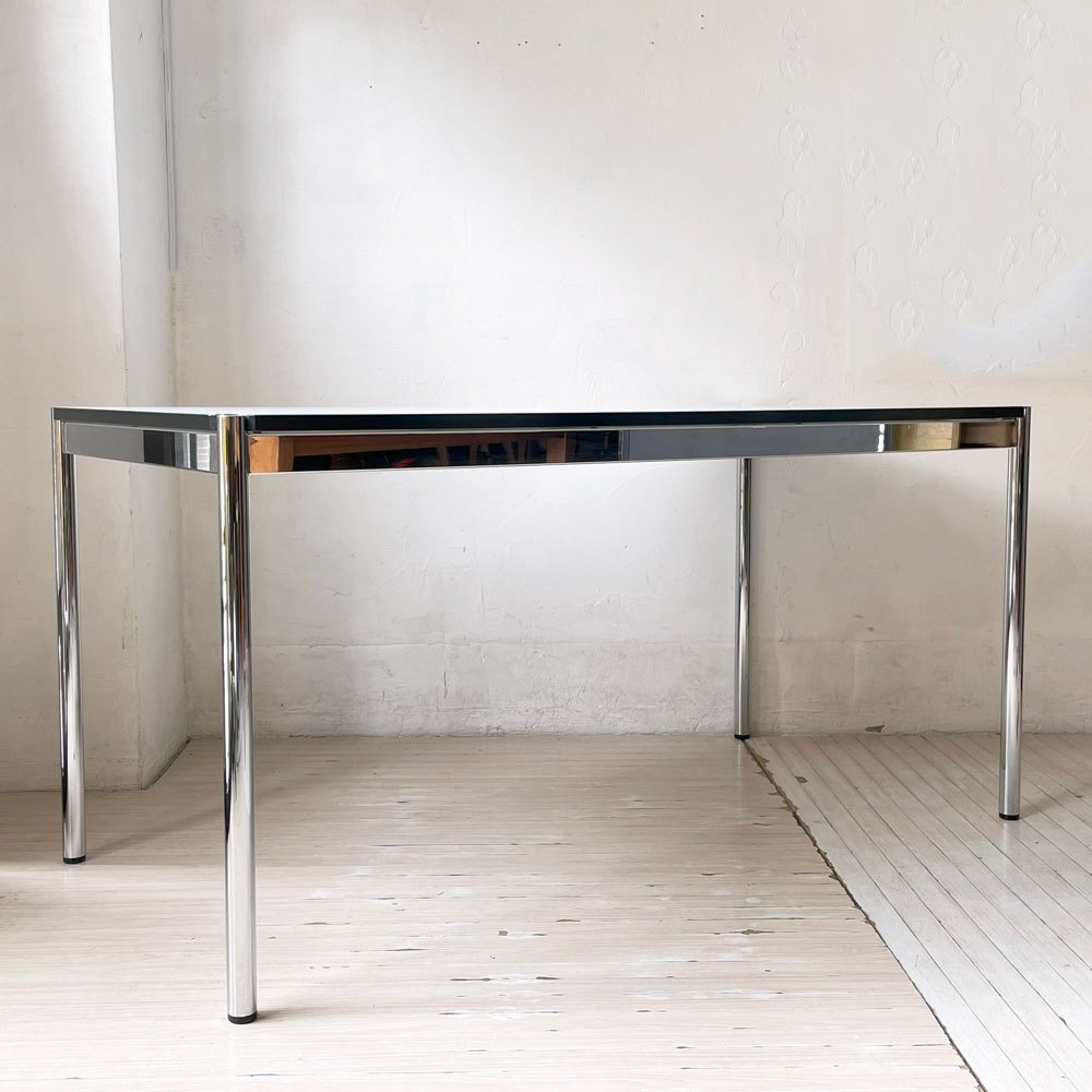 USMモジュラーファニチャー USM Haller USMハラーテーブル ワーキングデスク ダイニングテーブル W150×D75×H74cm パールグレーラミネート(ホワイト) ★