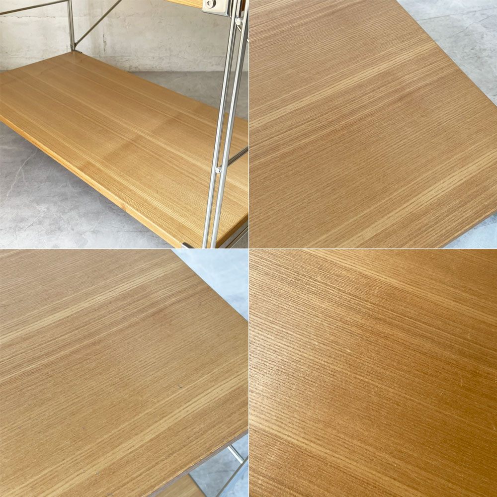 無印良品 MUJI タモ材 ステンレスユニットシェルフ ワイド 小 キャスターベース SUS シンプル ナチュラル ★