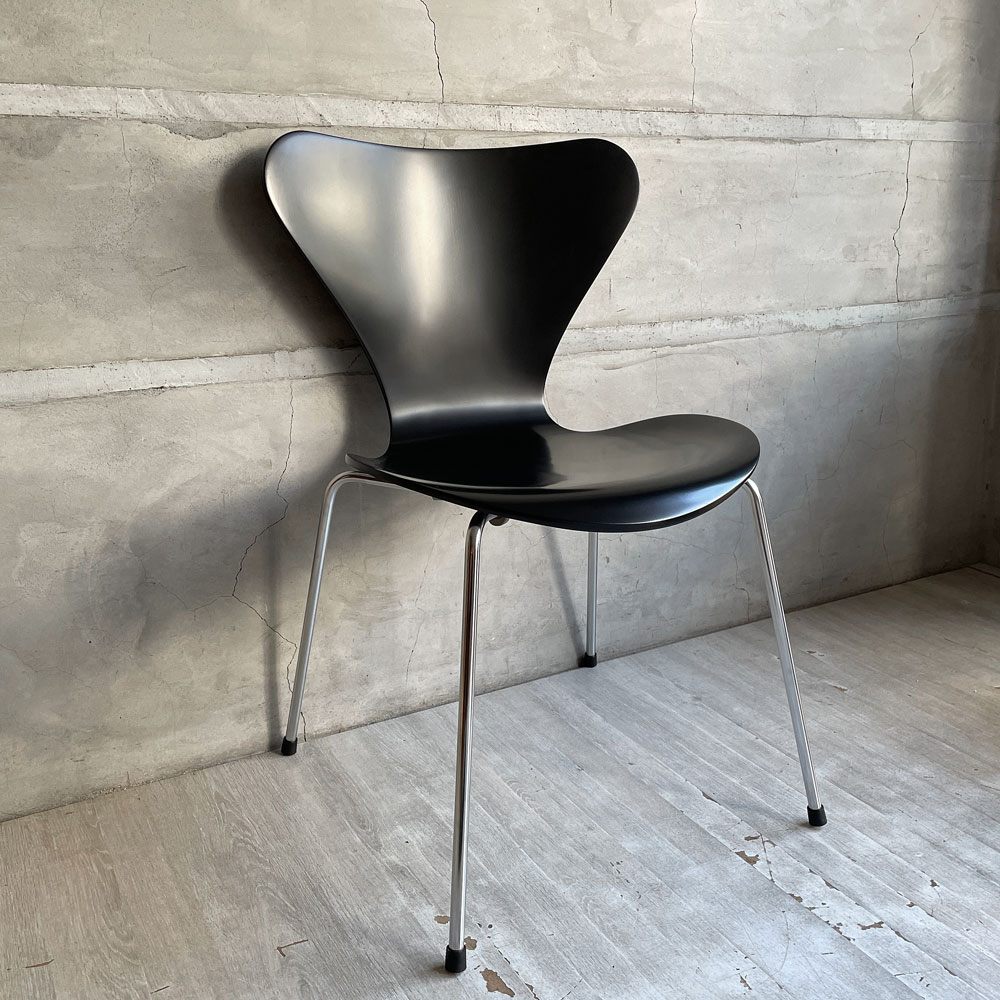 フリッツハンセン Fritz Hansen セブンチェア ブラック ラッカー再塗装 アルネ・ヤコブセン デンマーク 北欧家具 ♪