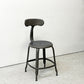 フェールトラヴァイユ FER TRAVAIL ニコルチェア NICOLLE Chair SH45cm ダイニングチェア スチール マットクリア仕上げ 別注モデル レザーパッド付 ネイビー インダストリアル フランス ●