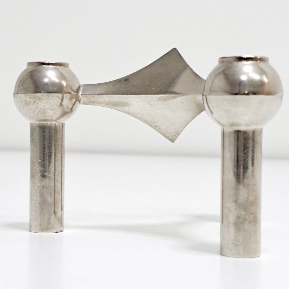 ストッフ ナゲル STOFF Nagel S22 キャンドルホルダー クローム candle holder Chrome インテリア オブジェ ドイツ ビンテージ ●