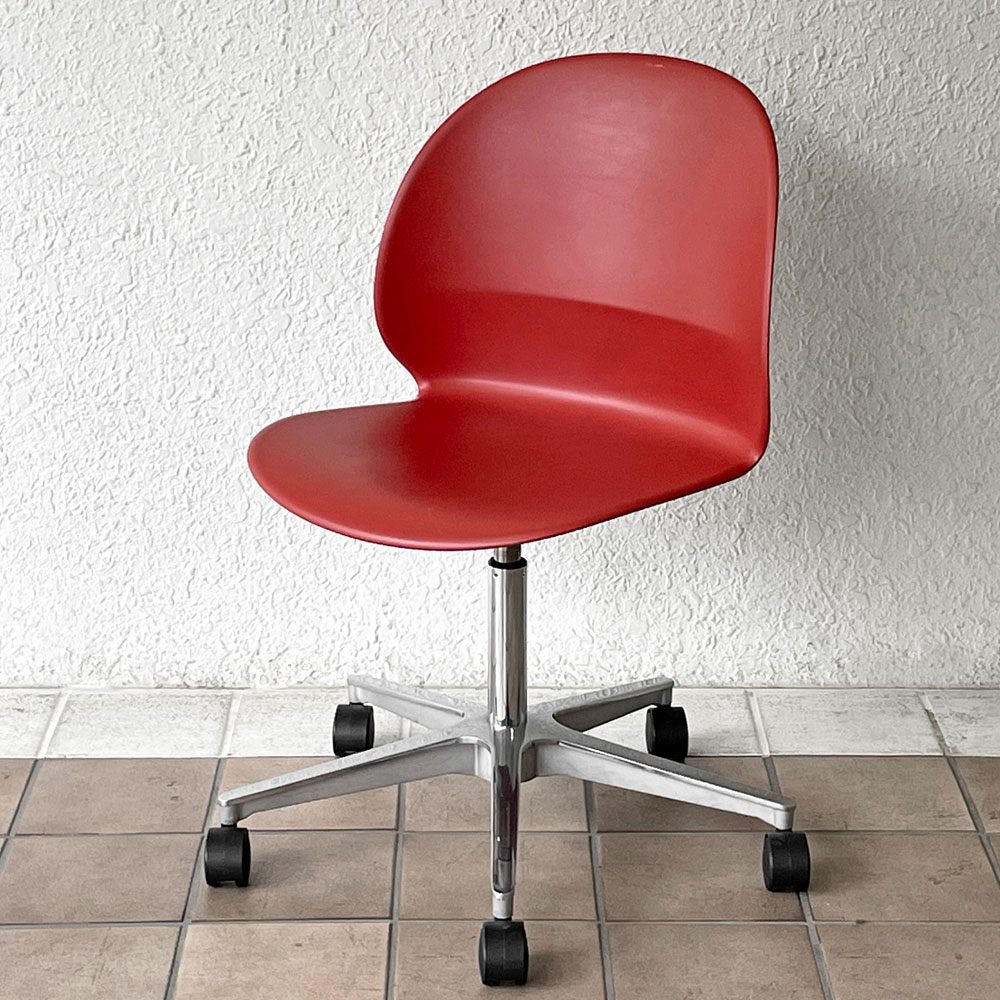 フリッツハンセン Fritz Hansen エヌゼロツー N02 リサイクルチェア キャスターチェア デスクチェア ダークレッド 佐藤オオキ nendo 参考定価￥91,080- ◇