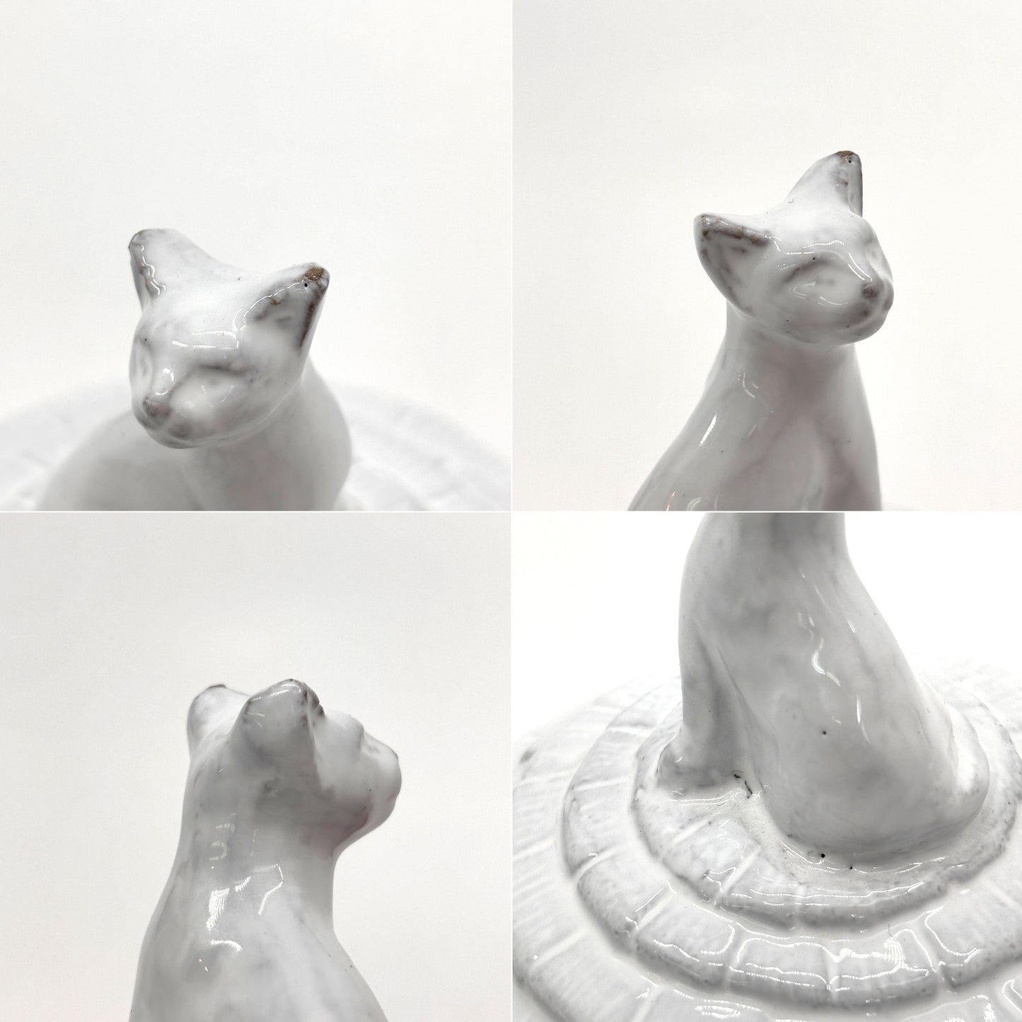 アスティエ・ド・ヴィラット Astier de Villatte グラン・シャレ キャット Grand Chalet Cat キャンドルリッド キャンドルカバー グラスキャンドル用 陶器 フランス ●