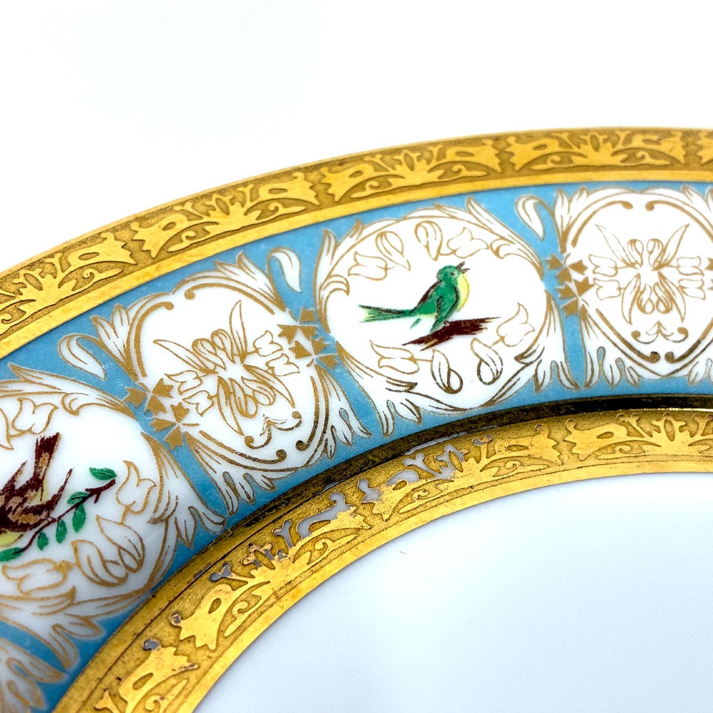アビランド HAVILAND ベンガリス Bengalis ヴィクトリアンスワロー 19cm プレート リモージュ LIMOGES 三越特別製造版 B ◎