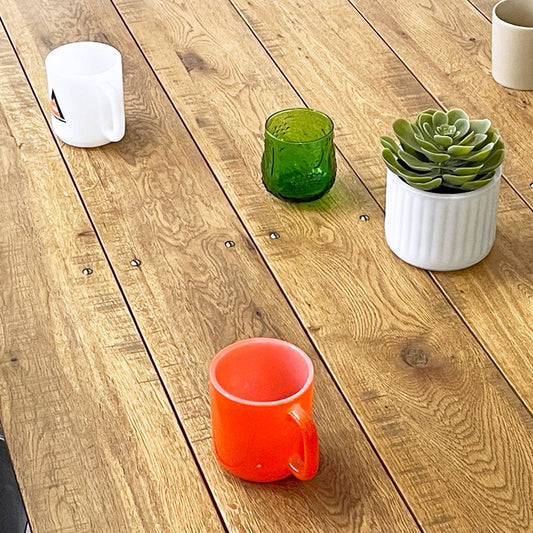 クラッシュゲート CRASH GATE イージーライフ EASY LIFE ミース MEATH ダイニングテーブル No.6脚 W135cm オーク材 参考価格10,6700円 ◇