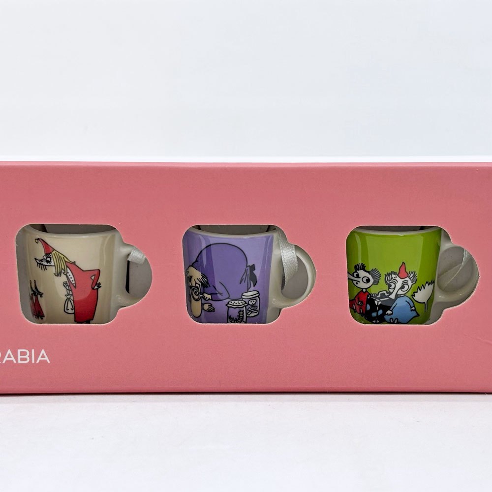 アラビア ARABIA ムーミン クラシック2 ミニマグカップ型オーナメント 6個セット オブジェ ミニチュア 北欧雑貨 ●