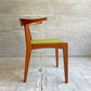 ウッドユウライクカンパニー WOOD YOU LIKE COMPANY アイチェア クッション AI CHAIR ハーフアームチェア チェリー無垢材 ファブリック ライトグリーン 座面張替済 A ♪