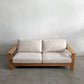 木蔵 BOKURA SP-SOFA01 3人掛けソファ レッドオーク材 W184cm カバーリングファブリック オフホワイト系 定価￥186,890-以上 〓