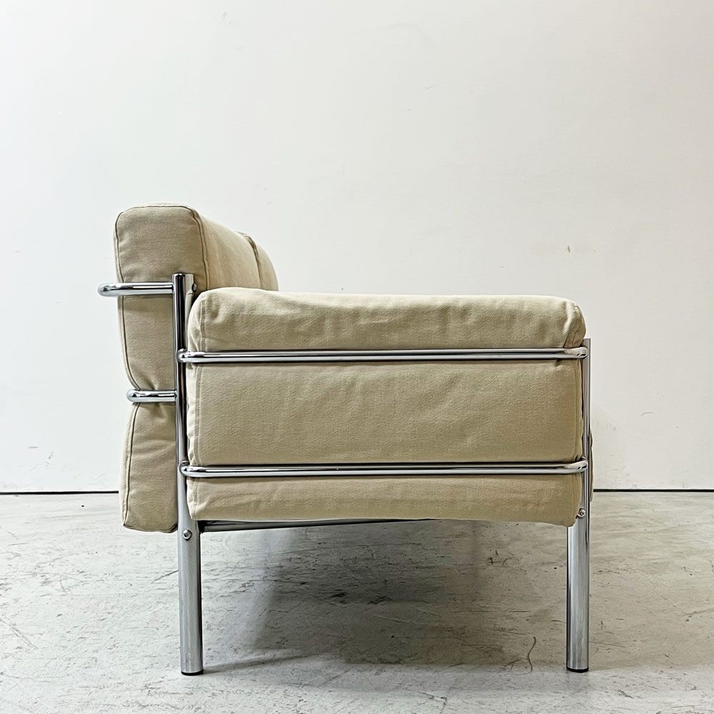 イノベーター innovator パルピット pulpit 2シーター ソファ ラブソファ スチールパイプ ファブリック アイボリー スウェーデン 北欧家具 ●
