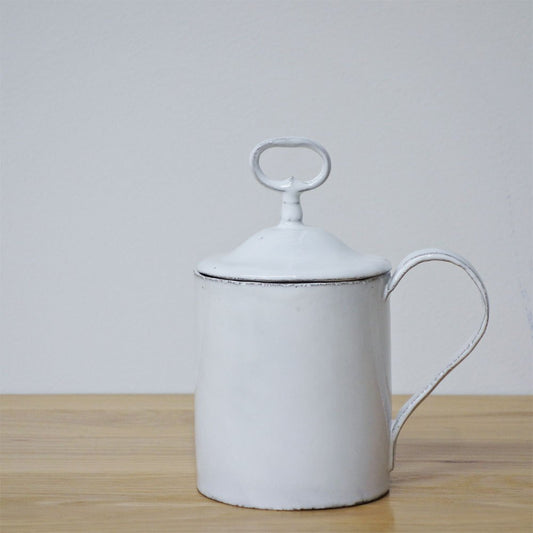 アスティエドヴィラット Astier de Villatte キーモチーフ 蓋付き マグカップ ARTS&SCIENCE フランス ◎