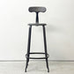 フェールトラヴァイユ FER TRAVAIL ニコルチェア NICOLLE Chair SH80cm カウンターチェア ハイスチール マットクリア仕上げ 別注モデル レザーパッド付 ブラック インダストリアル ●