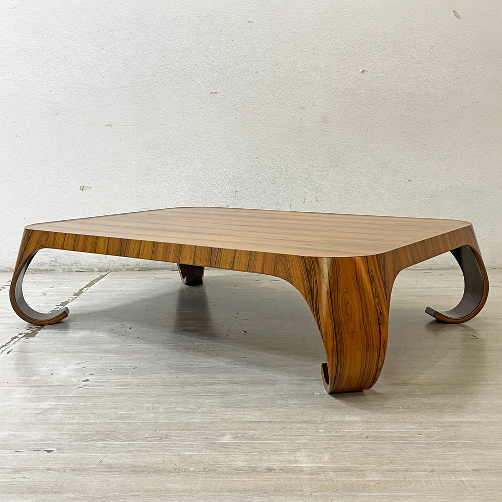 天童木工 TENDO ブラジリアンローズウッド材 座卓 ローテーブル W140cm 剣持勇 グッドデザイン賞受賞 ジャパニーズモダン 希少 ●