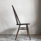 アーコール Ercol クエーカーチェア ダイニングチェア コロニアル ハイバック エルム材 × ビーチ材 ブラウン UKビンテージ 英国家具 ■