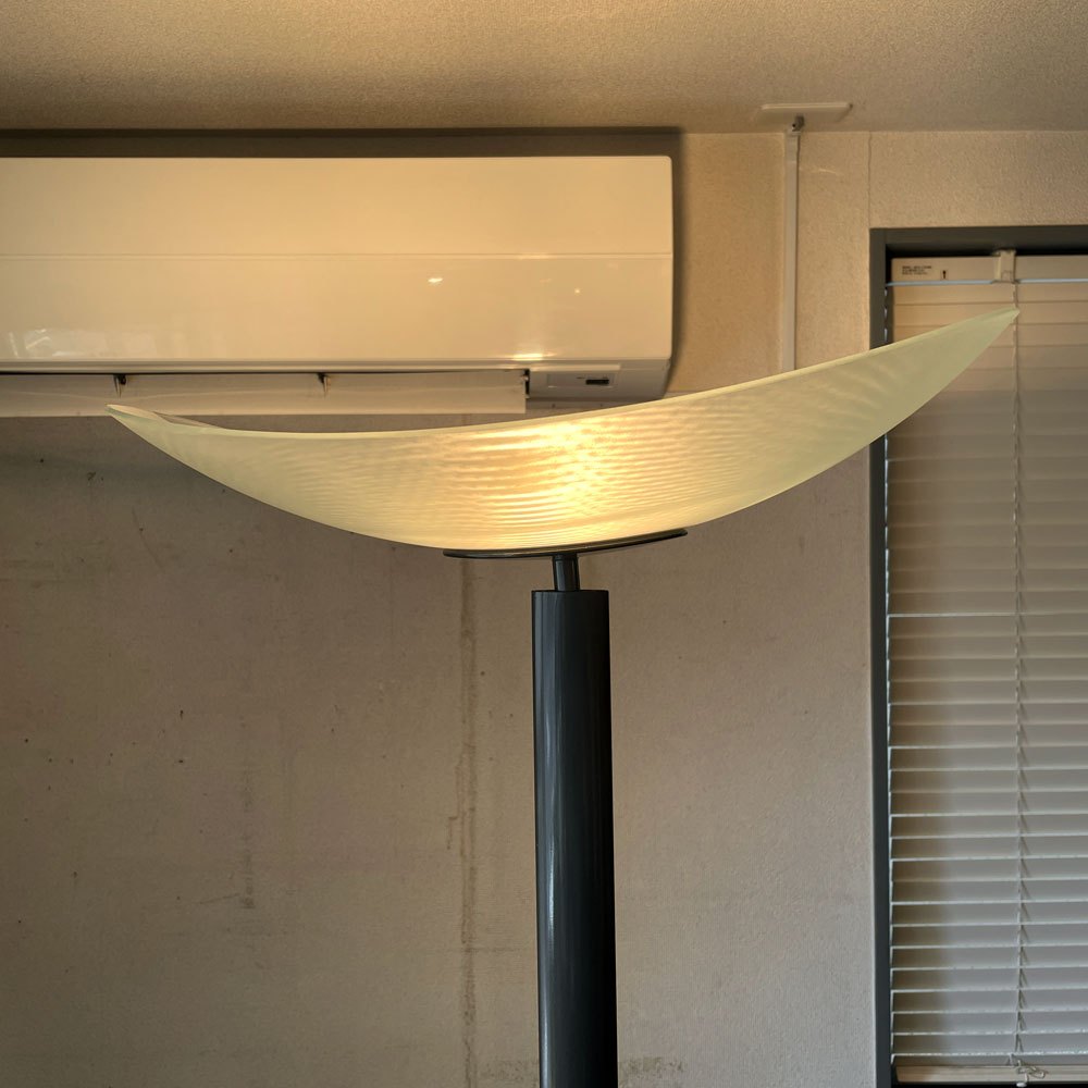 アルテミデ Artemide テベ Tebe フロアライト スタンドライト アッパーライト H193cm フロストガラスシェード エルネスト・ジスモンディ イタリアモダン 廃番 ◎