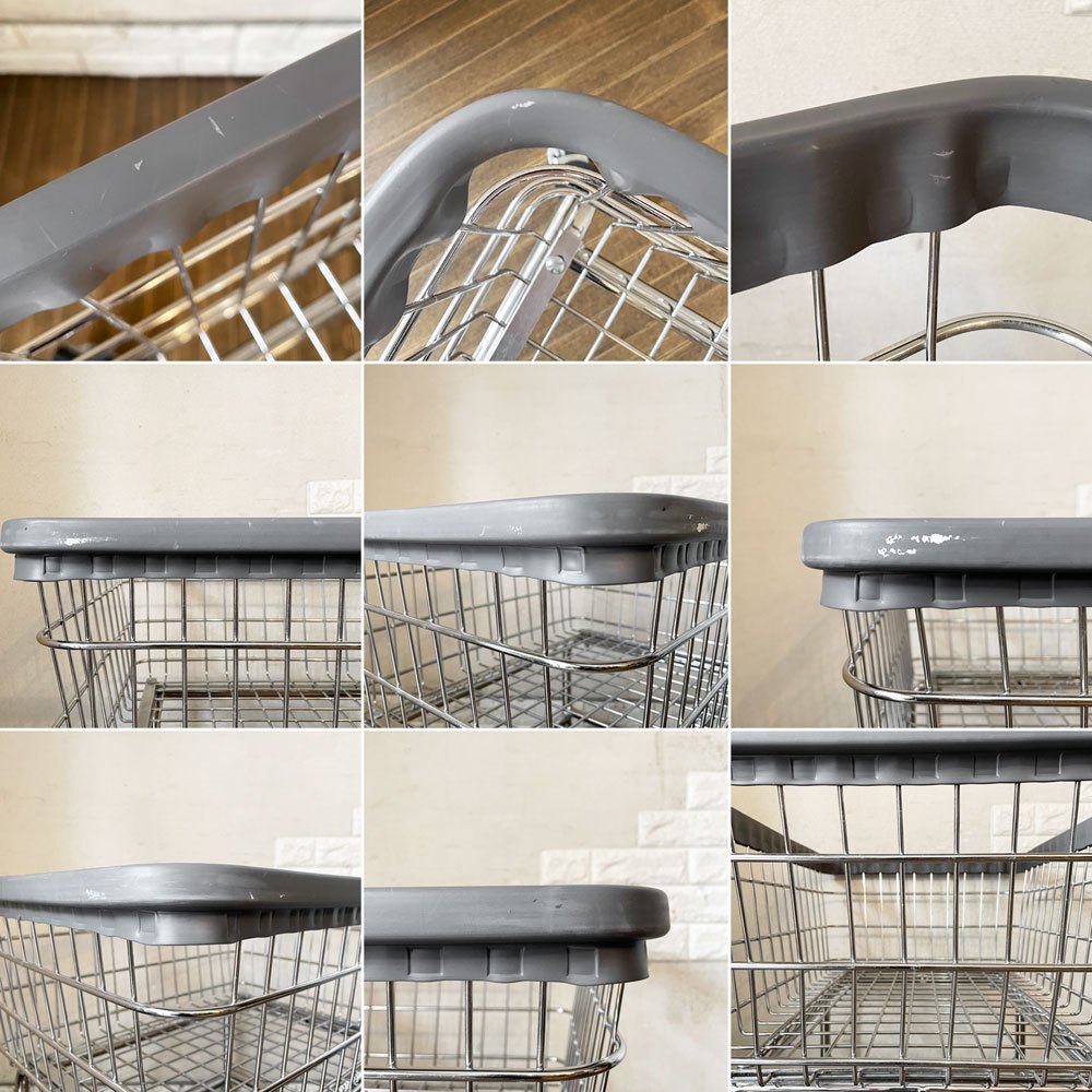 R&B ワイヤープロダクツ R&B WIRE PRODUCTS ランドリーカート LAUNDRY CART キャスター付 アメリカ パシフィックファニチャーサービス P.F.S.取扱 廃番 ◎