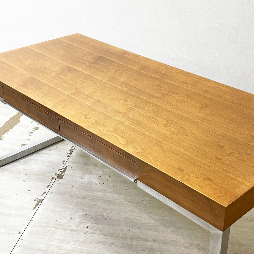 イデー IDEE アティーノ ATINO デスク ダイニングテーブル ウォールナット材 スチール W180cm 希少廃番 ナチュラルモダン ●