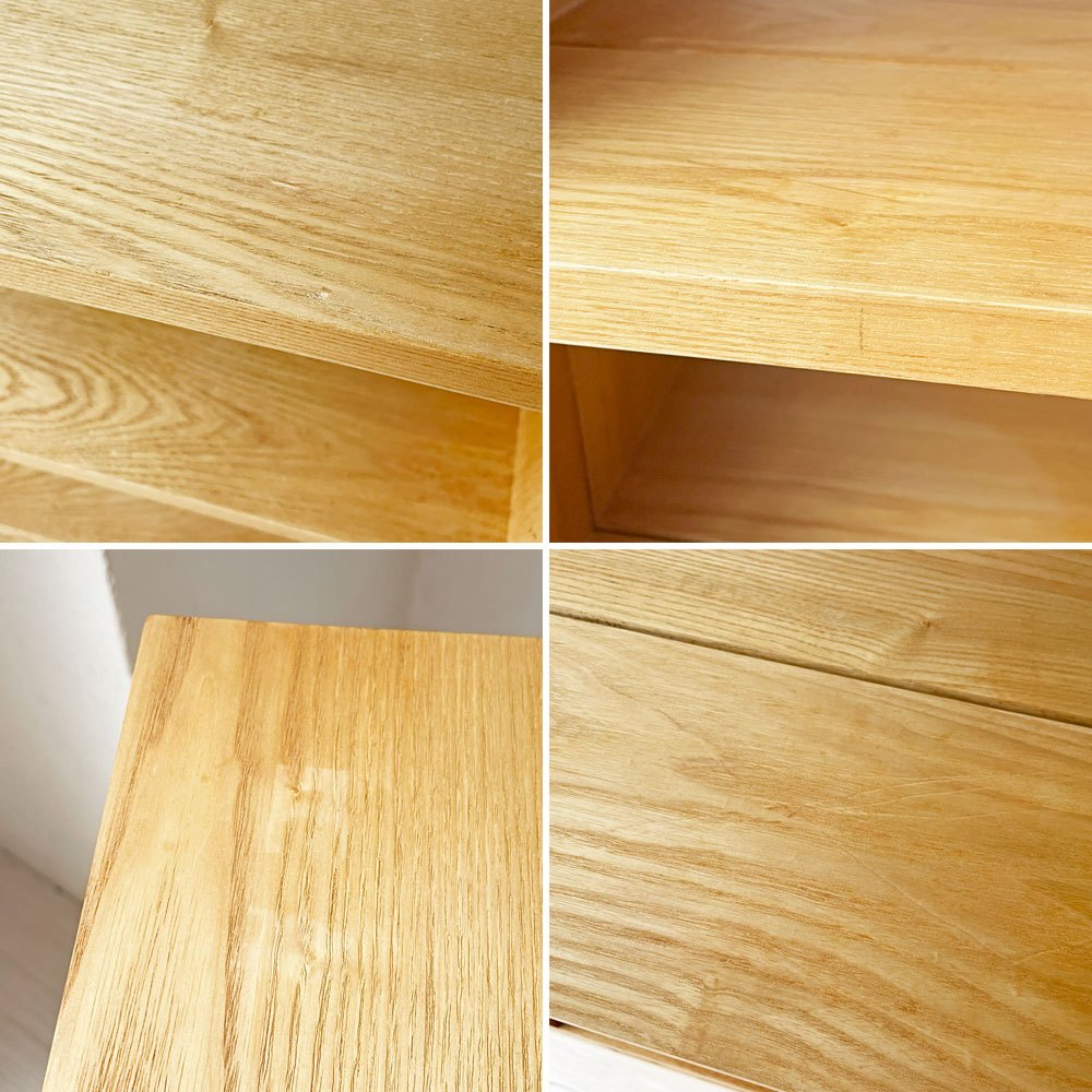 イデー IDEE プランクス PLANX サイドボード1 Sideboard1 タモ無垢材 オープンシェルフ AVボード ブックシェルフ 廃盤 ★