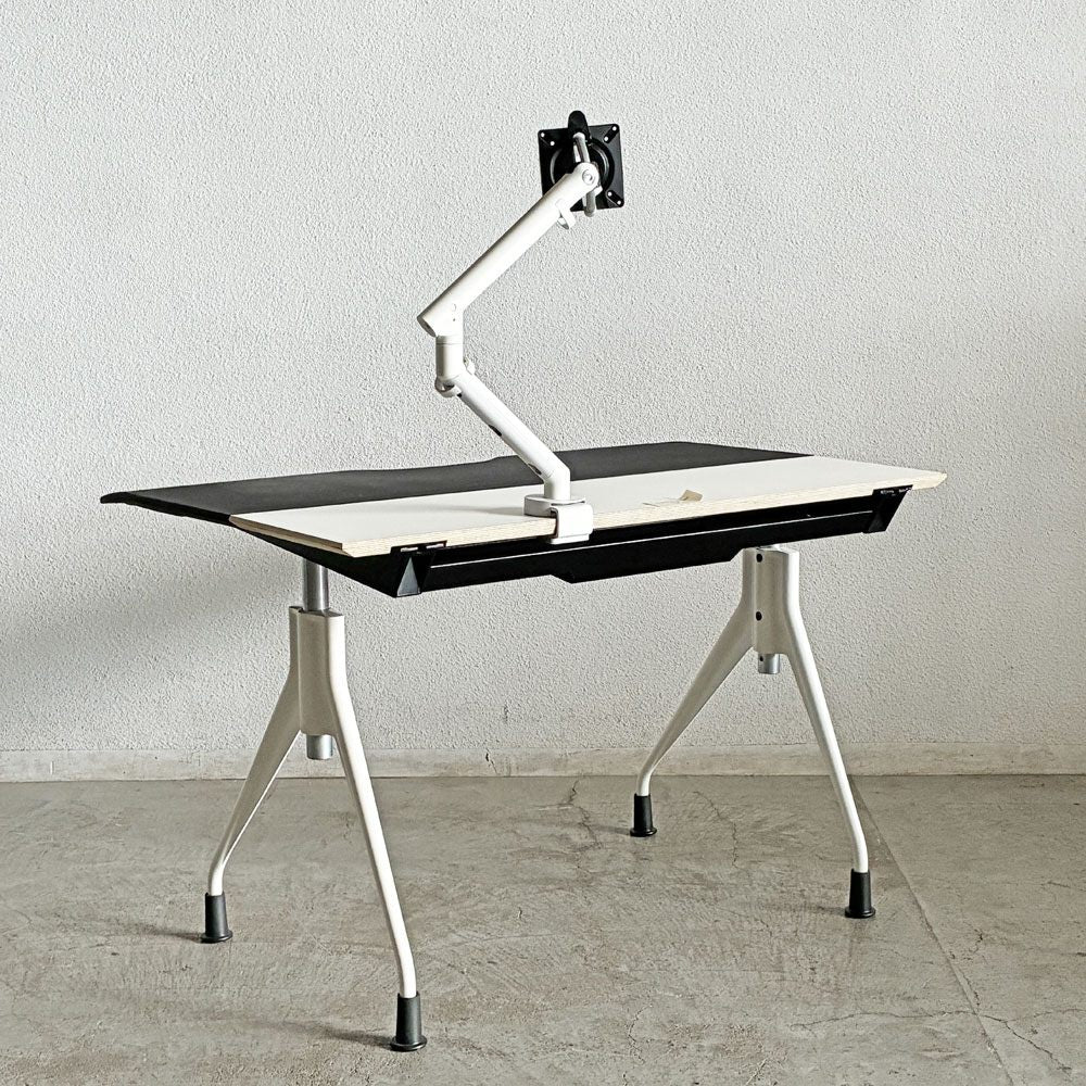 ハーマンミラー Herman Miller エンベロップデスク Envelop Desk スライド天板 & 高さ調節機能 ビル・スタンフ ジェフ・ウェバー モニターアーム パソコンデスク 取扱説明書・組み立て説明書付 A 〓