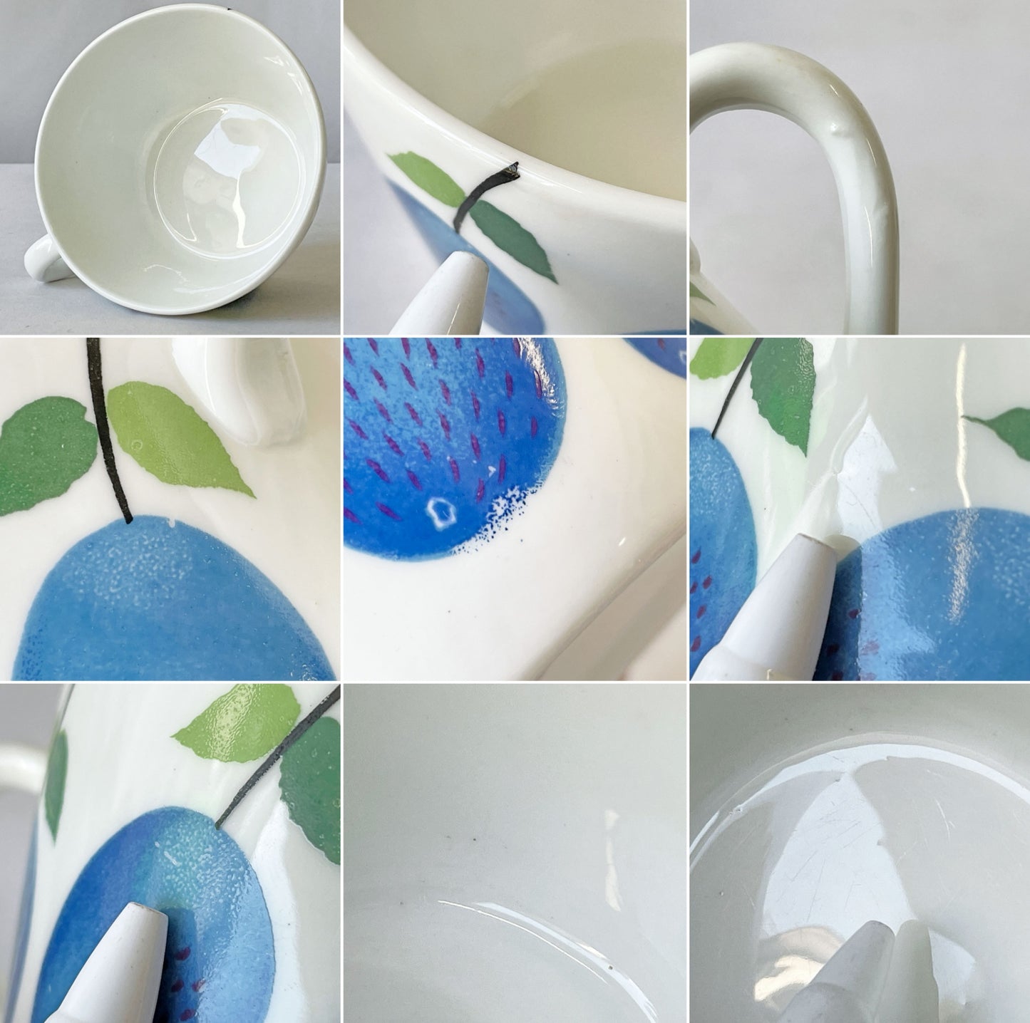 グスタフスベリ GUSTVSBERG プルーヌス Prunus ティーカップ＆ソーサー ビンテージ 北欧食器 スティグ・リンドベリ Stig Lindberg ◇