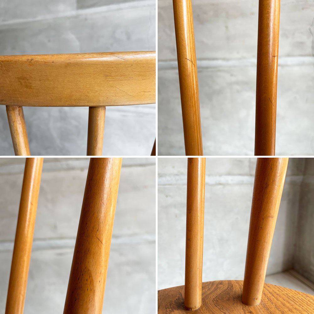 アーコール Ercol ボウバックチェア ファンバックチェア 5本タイプ エルム材 UKビンテージ Vintage 英国 ♪