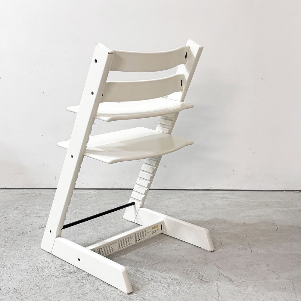 ストッケ STOKKE トリップトラップ TRIPP TRAPP ベビーチェア キッズチェア ホワイトカラー S/N4～ ノルウェー 北欧家具 ●
