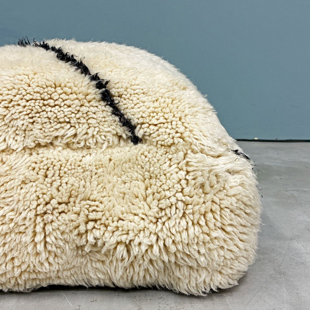 ベニワレン プフ POUF モロッコインテリア 天然ウール100% 手織り ハンドメイド オットマン クッション ◎