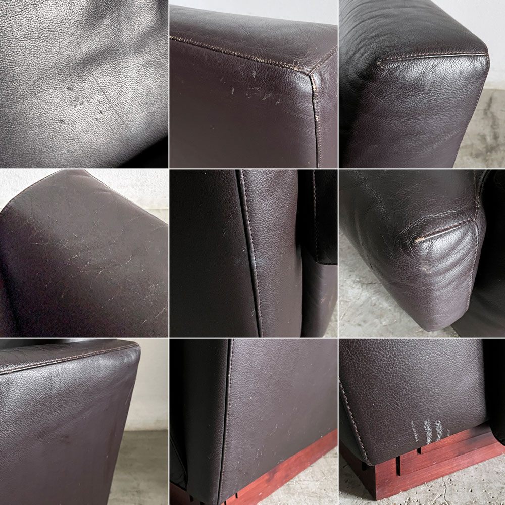 Cassina カッシーナ 622 IMPERIAL TOKYO インペリアルトーキョー 1人掛けソファ 1PSOFA 本革 帝国ホテル フランク・ロイド・ライト 廃番 B 〓