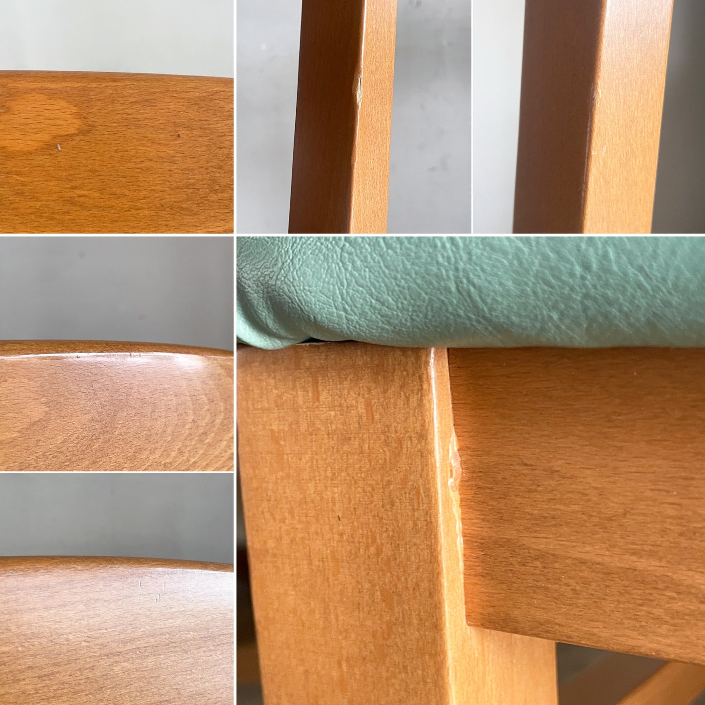 カリガリス Calligaris ビーチ材 ダイニングチェア ブルー系カラー PVCレザーシート 合皮 2脚セット イタリアモダン ■