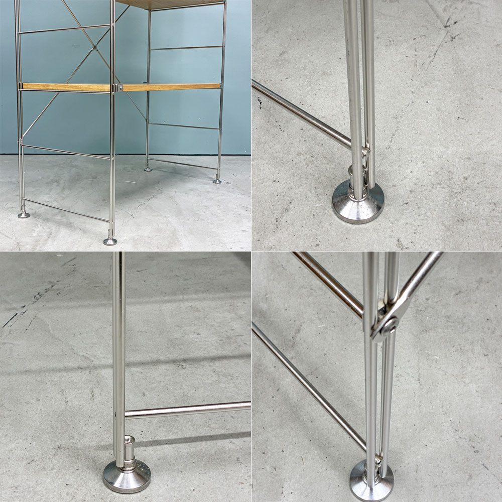 無印良品 MUJI ステンレスユニットシェルフ オーク材 ワイド 大 W86 H175cm ナチュラルデザイン ◎