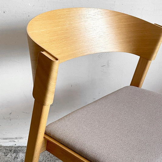 ムート muuto カバーサイドチェア Cover Side Chair ダイニングチェア スタッキング オーク材 布座 クヴァドラ生地 トーマス・ベンゼン グレーファブリック ■